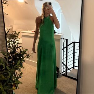 NWT Zara High Low Green Dress